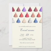 カクテルパーティーのドレス　年次行事　招待状 招待状 (正面)