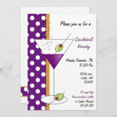 カクテルパーティーの招待状 招待状 (正面/裏面)