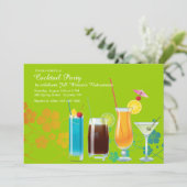 カクテルパーティーの招待、背景色を選びます 招待状 (スタンド正面)