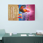 カクテルパーティーの熱帯オンドリのおもしろいな誕生日 横断幕 (トレードショー)