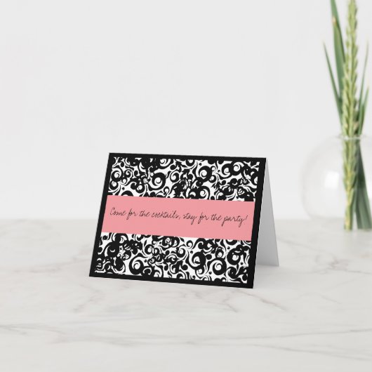 カクテルパーティーの編集可能招待状 招待状 (正面)