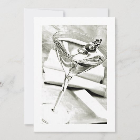 カクテルパーティーまたは成人向けパーティーの招待状 招待状 (正面)