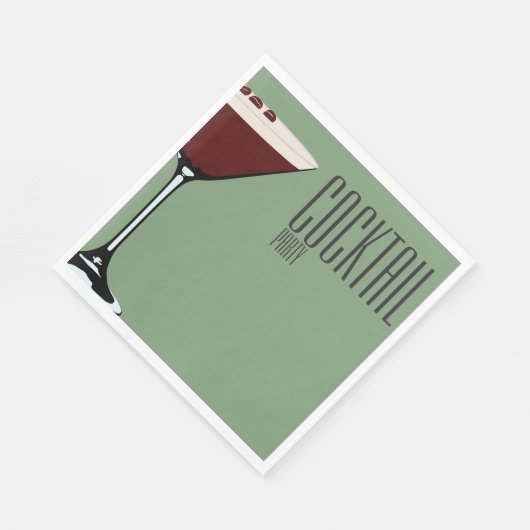 カクテルパーティーエスプレッソマルティニナプキン スタンダードランチョンナプキン (角)