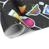 カクテルパーティーガラスの包装紙 ラッピングペーパー (ロールコーナー)