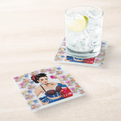 カクテルパーティーガールサンダー_コーブ ガラスコースター (アングル)