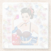 カクテルパーティーガールサンダー_コーブ ガラスコースター (裏面)