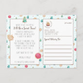 カクテルパーティークリスマスクッキー予算招待状 ポストカード (裏面)