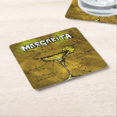 カクテルパーティーコースターコレクション – マルガリータ スクエアペーパーコースター (アングル)