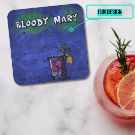 カクテルパーティーコースターコレクション – 血メアリー スクエアペーパーコースター