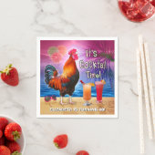 カクテルパーティートロピカルロスターおもしろい誕生日 スタンダードカクテルナプキン (インサイチュ)