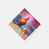 カクテルパーティートロピカルロスターおもしろい誕生日 スタンダードカクテルナプキン (角)