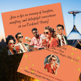 カクテルパーティードリンクは洗練された 招待状