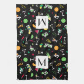 カクテルパーティーパターン キッチンタオル (縦)