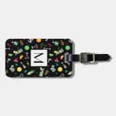 カクテルパーティーパターン ラゲッジタグ (正面横)