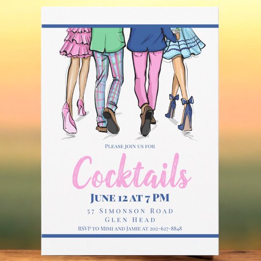 カクテルパーティーファッション カップル プレピー 招待状