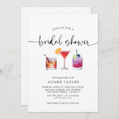 カクテルパーティーブライダルシャワー書 招待状 (正面/裏面)