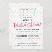 カクテルパーティーブライダルシャワー 招待状 (正面/裏面)