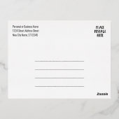 カクテルパーティーモダン《写真》ぼけ味ビジネスハッピーホリデー 箔招待状ポストカード (裏面)