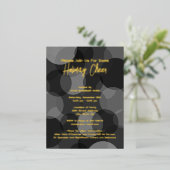 カクテルパーティーモダン《写真》ぼけ味ビジネスハッピーホリデー 箔招待状ポストカード (立ち正面)