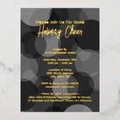 カクテルパーティーモダン《写真》ぼけ味ビジネスハッピーホリデー 箔招待状ポストカード (正面)