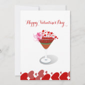 カクテルパーティーラブバレンタインスイープハートかわいい 招待状 (裏面)