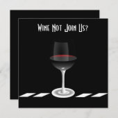 カクテルパーティーワインは?カスタム 招待状 (正面/裏面)