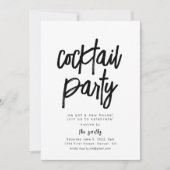 カクテルパーティー引っ越し祝いパーティーパーティー 招待状 (正面)