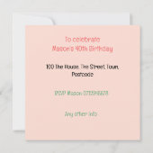 カクテルパーティー猫レトロな洗練 招待状 (裏面)