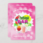 カクテルパーティー誕生日ビッグマイルストーンお祝い 招待状 (正面/裏面)