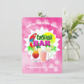 カクテルパーティー誕生日ビッグマイルストーンお祝い 招待状 (スタンド正面)