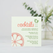 カクテルパーティー誕生日招待状 招待状 (スタンド正面)