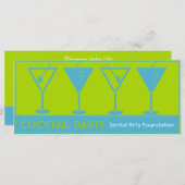 カクテルパーティー資金調達者招待状 (正面/裏面)