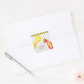 カクテルパーティー飲みステッカー スクエアシール (封筒)