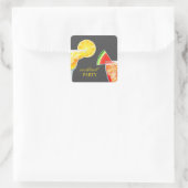 カクテルパーティー飲みステッカー スクエアシール (バッグ)