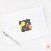 カクテルパーティー飲みステッカー スクエアシール (封筒)