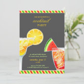 カクテルパーティー飲みフラット招待状 招待状 (スタンド正面)