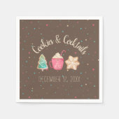 カクテルパーティー+クッキー交換クリスマステーマ スタンダードカクテルナプキン (正面)