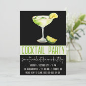 カクテルパーティー、マルガリータ、ドリンク、バースデーパーティー 招待状 (スタンド正面)