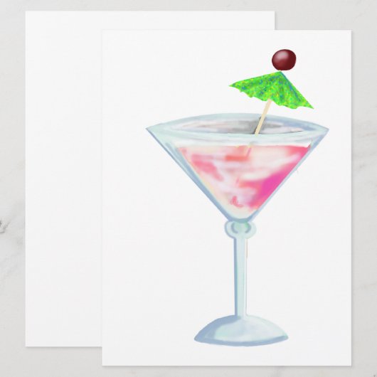 カクテルパーティー 招待状 (正面/裏面)