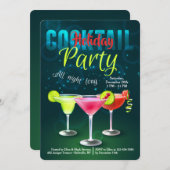 カクテルパーティー 招待状 (正面/裏面)