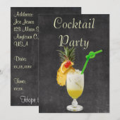 カクテルパーティー 招待状 (正面/裏面)