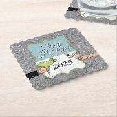 カクテルパーティー、洗練された会話、飲み物 ペーパーコースター (アングル)