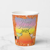 カクテルパーティー、洗練された会話、飲み物 紙コップ (裏面)