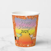 カクテルパーティー、洗練された会話、飲み物 紙コップ (正面)