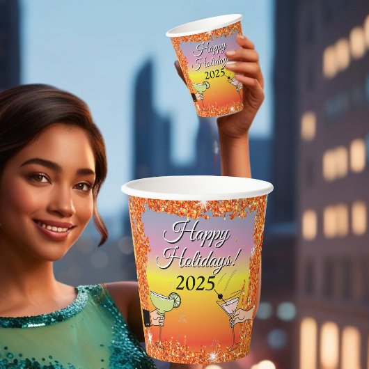 カクテルパーティー、洗練された会話、飲み物 紙コップ