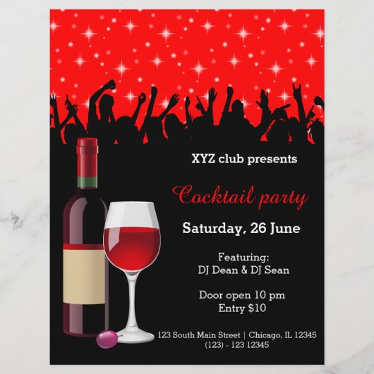 カクテルパーティー*背景色の選択 チラシ (正面)