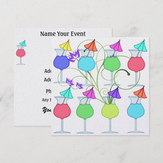 カクテルパーティー - SRF 招待状 (正面/裏面)