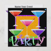 カクテルパーティー- SRF 招待状 (正面/裏面)