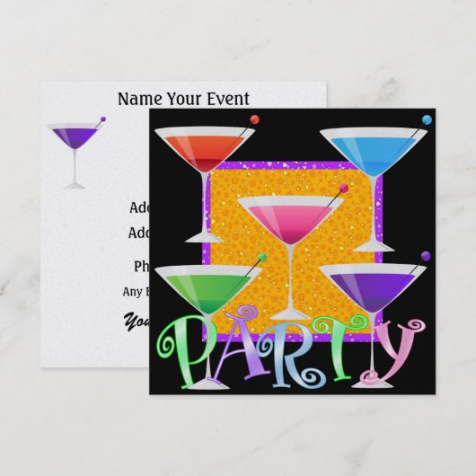 カクテルパーティー- SRF 招待状 (正面/裏面)