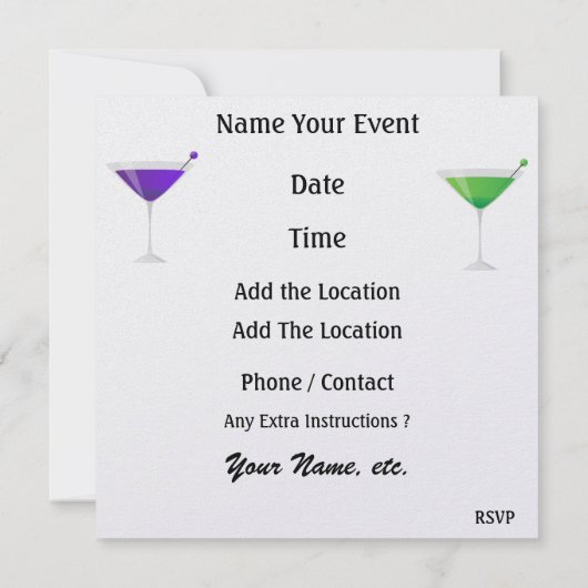 カクテルパーティー- SRF 招待状 (裏面)